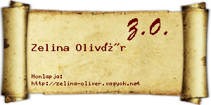 Zelina Olivér névjegykártya